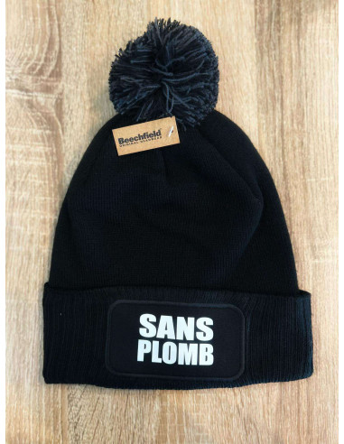 Bonnet élastique unisexe Sans Plomb Noir ou Blanc Sans Pompon